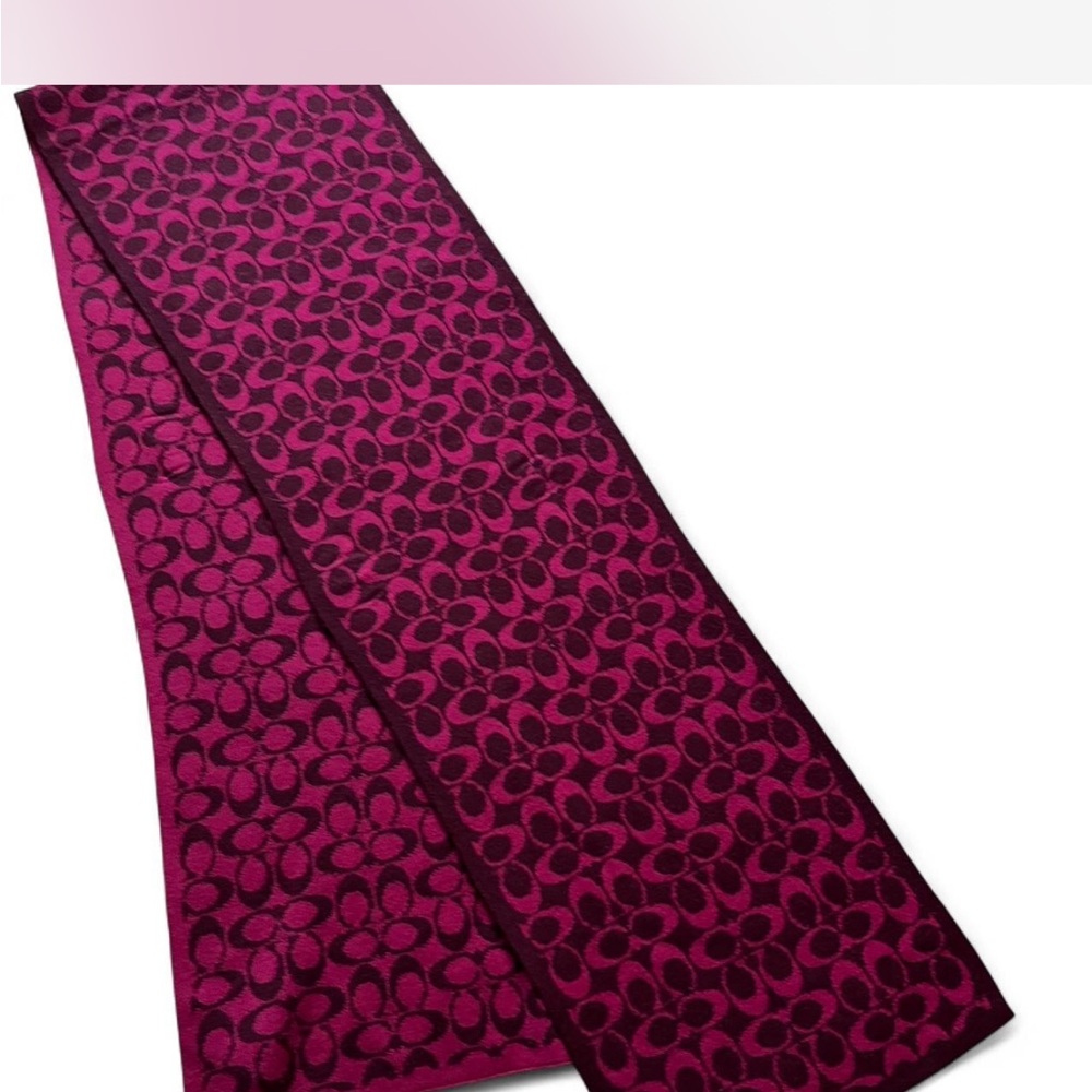 Coach-Women's Reversible Patterned Winter Scarf